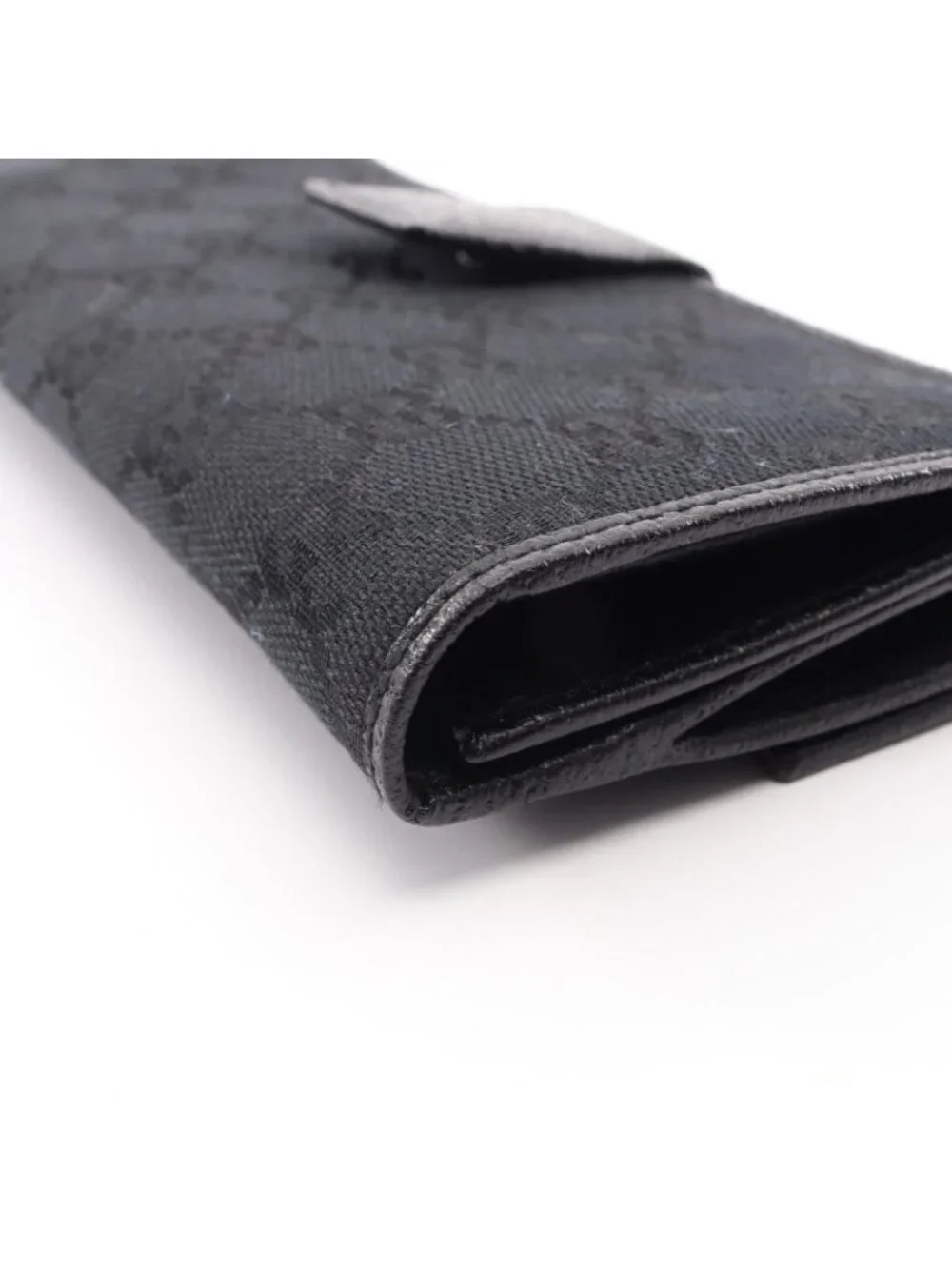 Gucci Hook Wallet GG Canvas Black Leather